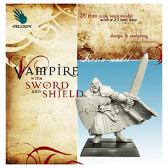 Fantasy Miniatures: Vampire w/ Sword and Shield Spellcrow